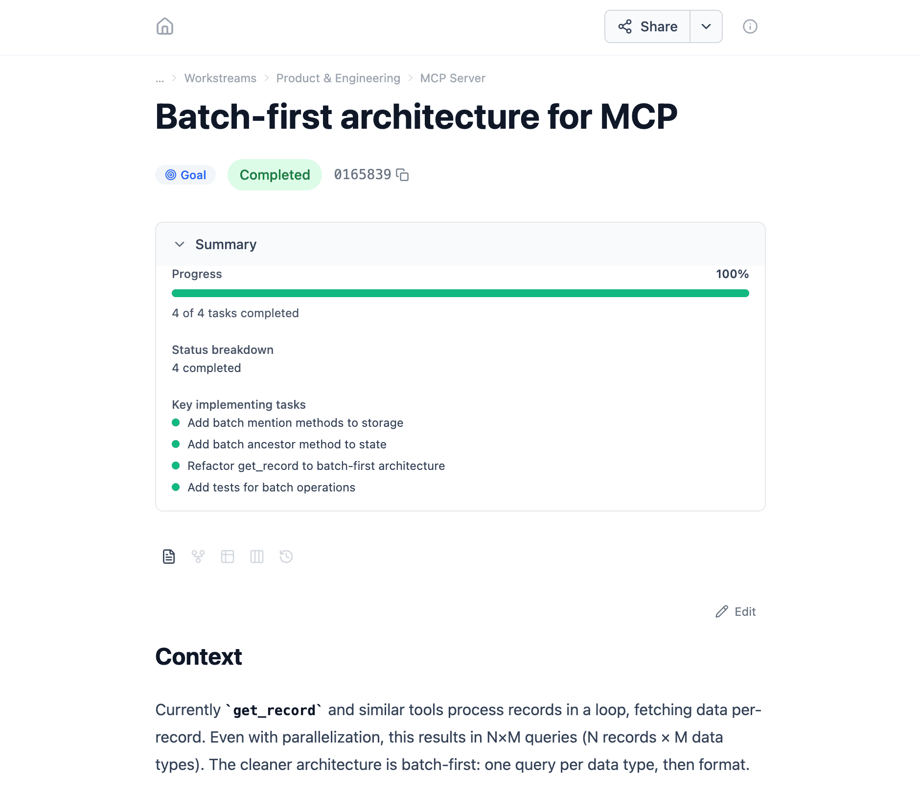 HiveNative Direct view - Set goals and track progress